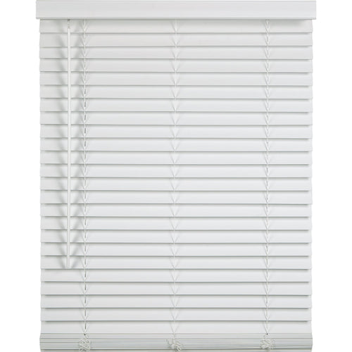 Home Impressions 35 In. x 64 In. x 2 In. White Faux Wood Cordless Blind