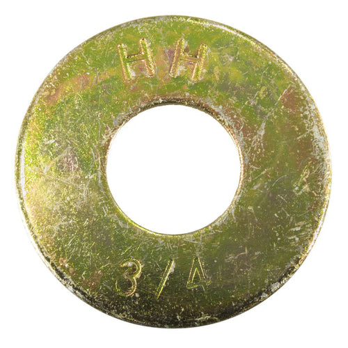 Monster Fastener Zinc Plated Grade 8 Steel USS Flat Washers