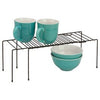 Shelf Organizer, Expandable, Black Steel Wire, 5.9 x 14.8 x 26-In.
