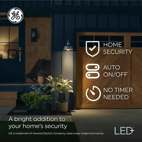 GE LED+ Dusk to Dawn Light Bulbs, Security Lights, 60 Watt Replacement, Decorative Candle Bulbs, Candelabra Small Base, Soft White