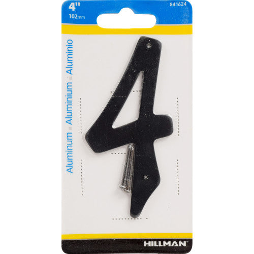 Hillman Nail-On House Number 4 Aluminum
