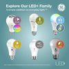 GE LED+ Dusk to Dawn LED Light Bulbs, Security Lights, 60 Watt Replacement, Medium Base, Decorative Candle Bulbs, Daylight (2 Pack)