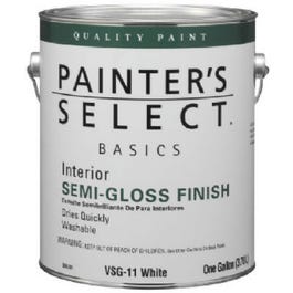 Basics Interior Paint, Semi-Gloss, Latex, Off-White, 1-Gallon