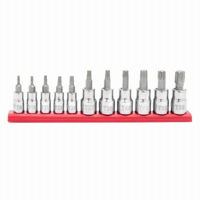 Master Mechanic 11-Pc. Torx Bit Socket Set 1/4 & 3/8 in. Drive