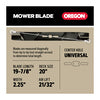 Oregon Lawnmower Blade for 20 in. Deck - 3-in-1 Blade: Mulches, Bags, and Discharges clippings, Universal Fit (UW-20-1M)